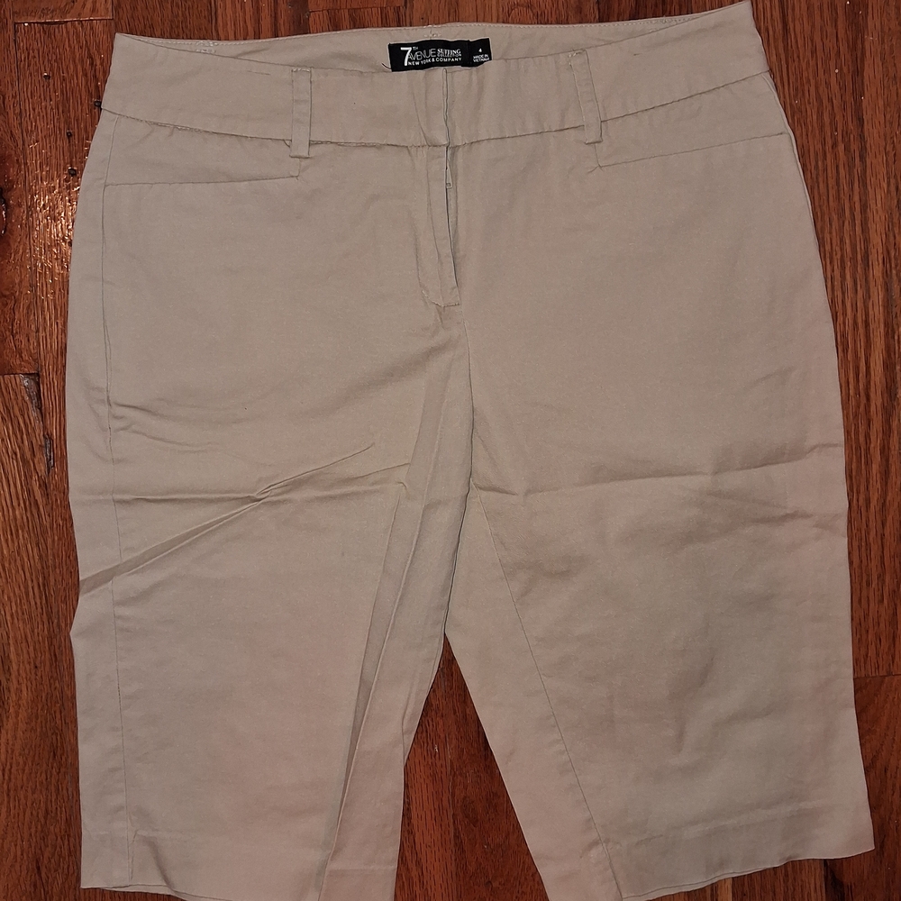 New York & Company Beige Bermuda Shorts
